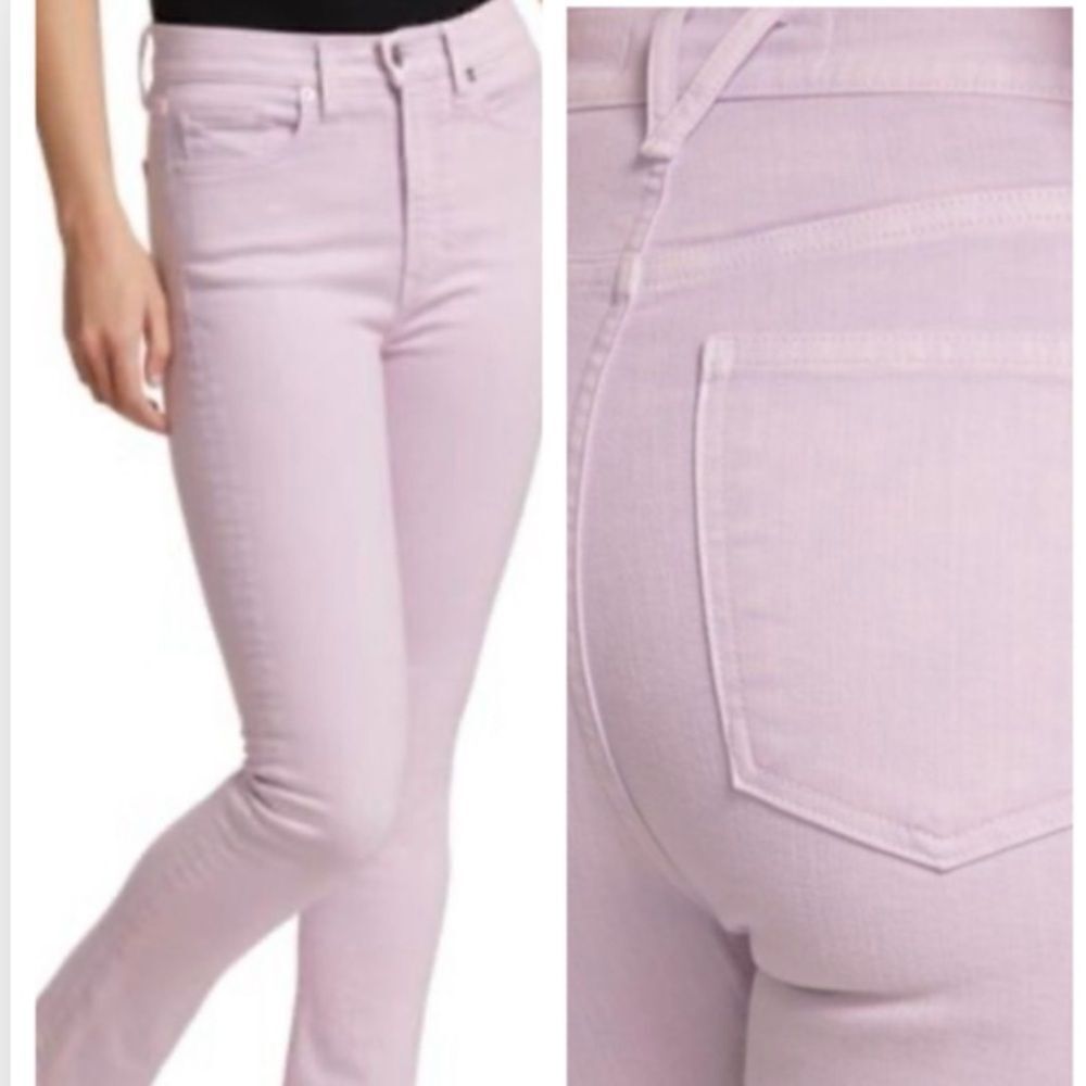 Veronica Beard Carly Kick Flare High Rise pink Cropped Denim Jeans NWT 31/12